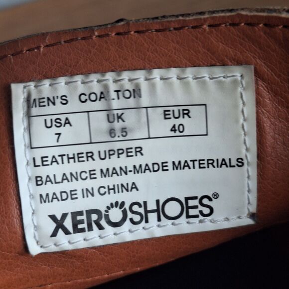 Xero Shoes Coalton Chukka Sneakers Men’s 7 EU 40 Brown Tan Leather Minimalist main image 4